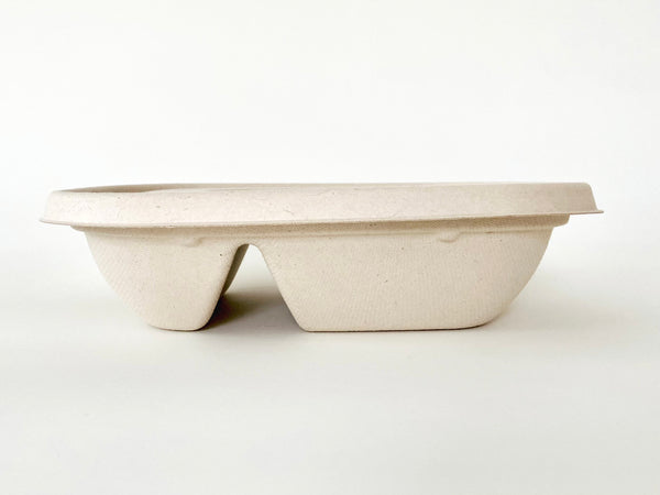 24 oz two-compartment bowl, side view