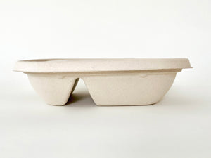 24 oz two-compartment bowl, side view